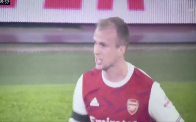 Video - Holding reaction to referee after yellow for foul on Traore