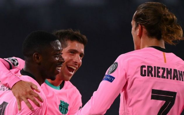 dembele griezmann barcelona pink