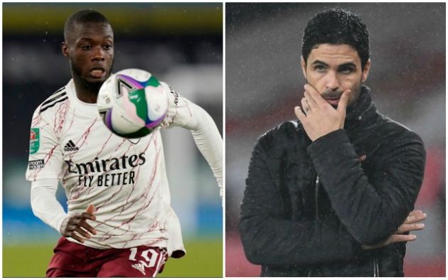 nicolas pepe mikel arteta arsenal