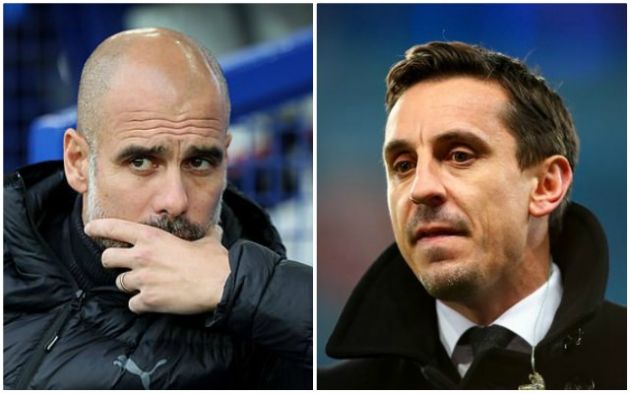 pep guardiola man city gary neville sky