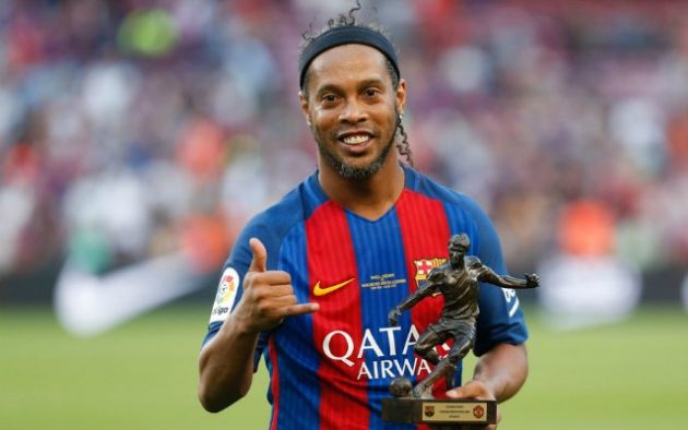ronaldinho at charity game