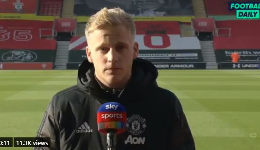 van de beek man utd southampton