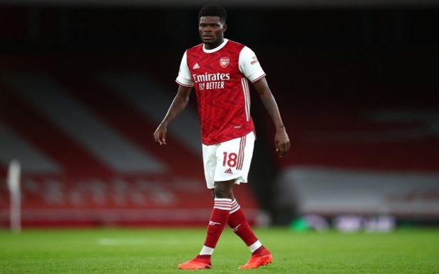 Thomas Partey in action for Arsenal