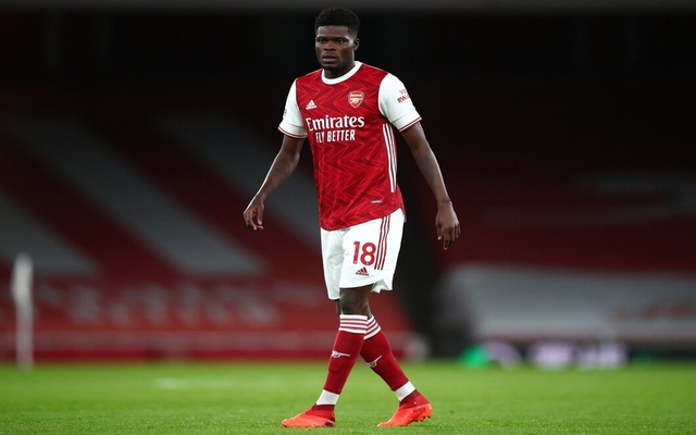 Thomas Partey in action for Arsenal