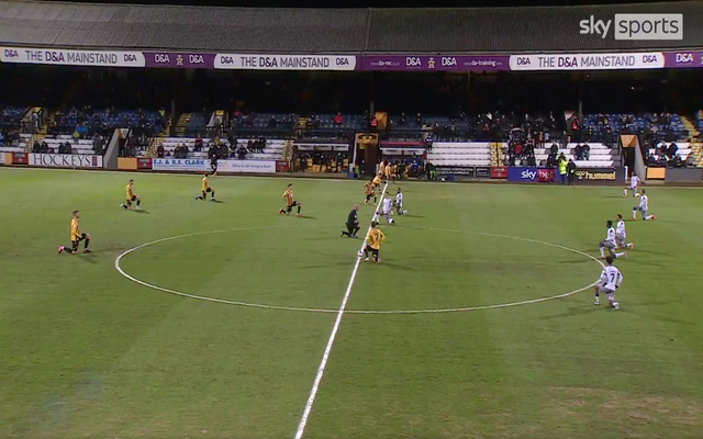 Video - Cambridge United vs Colchester boos during knee