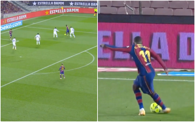 Video - Dembele Rabona cross for Barcelona vs Eibar