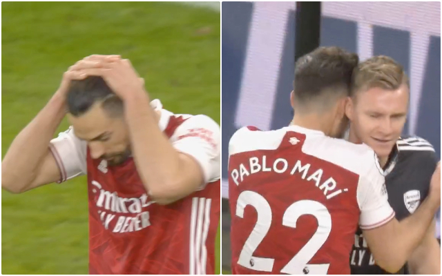Video - Mari hugs Leno after penalty save for Arsenal vs Chelsea