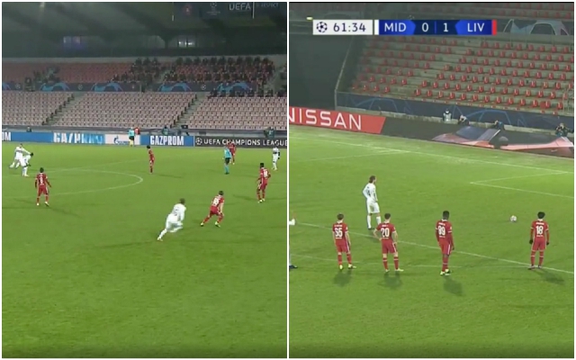 Video - Midtjylland penalty to make it 1-1 vs Liverpool