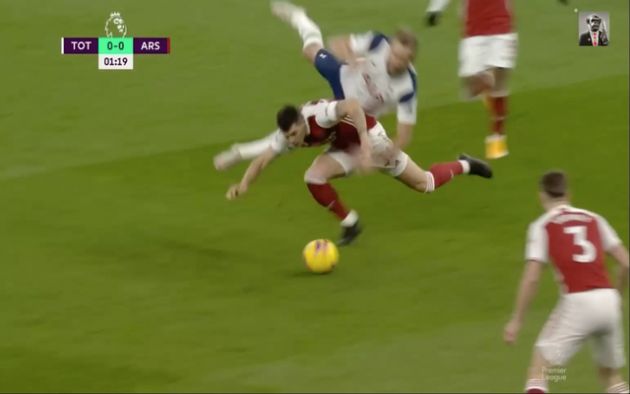 Video - Xhaka early foul on Harry Kane