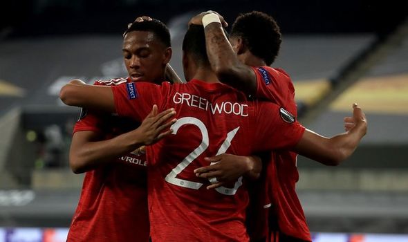 anthony martial mason greenwood marcus rashford manchester united