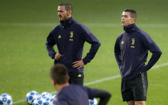 juventus training bonucci ronaldo