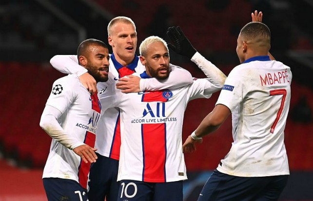 neymar man utd 1-3 psg