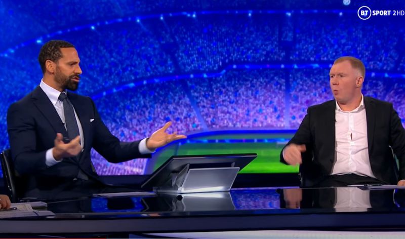rio ferdinand paul scholes bt debate