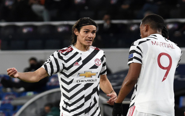 Edinson Cavani and Anthony Martial