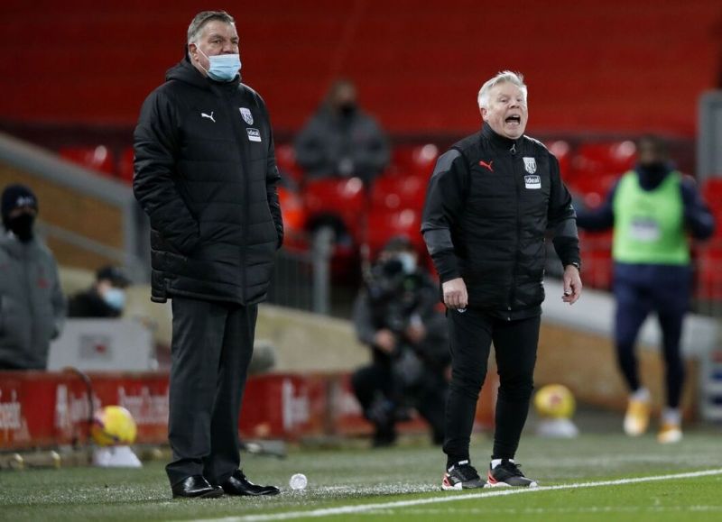 Sam Allardyce on the sidelines for West Brom