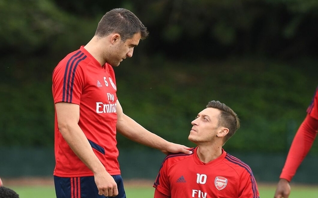 Sokratis and Mesut Ozil at Arsenal
