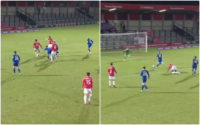 Video - Di'Shon Bernard error for Salford vs Harrogate