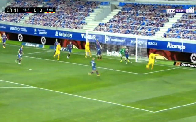 Video - Messi karate kick attempt for Barcelona vs Huesca