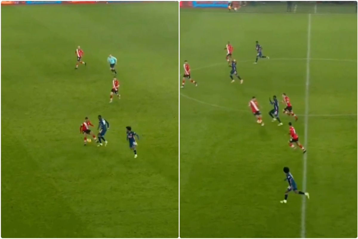 Video - Nicolas Pepe nets two nutmegs in solo run for Arsenal vs Southampton
