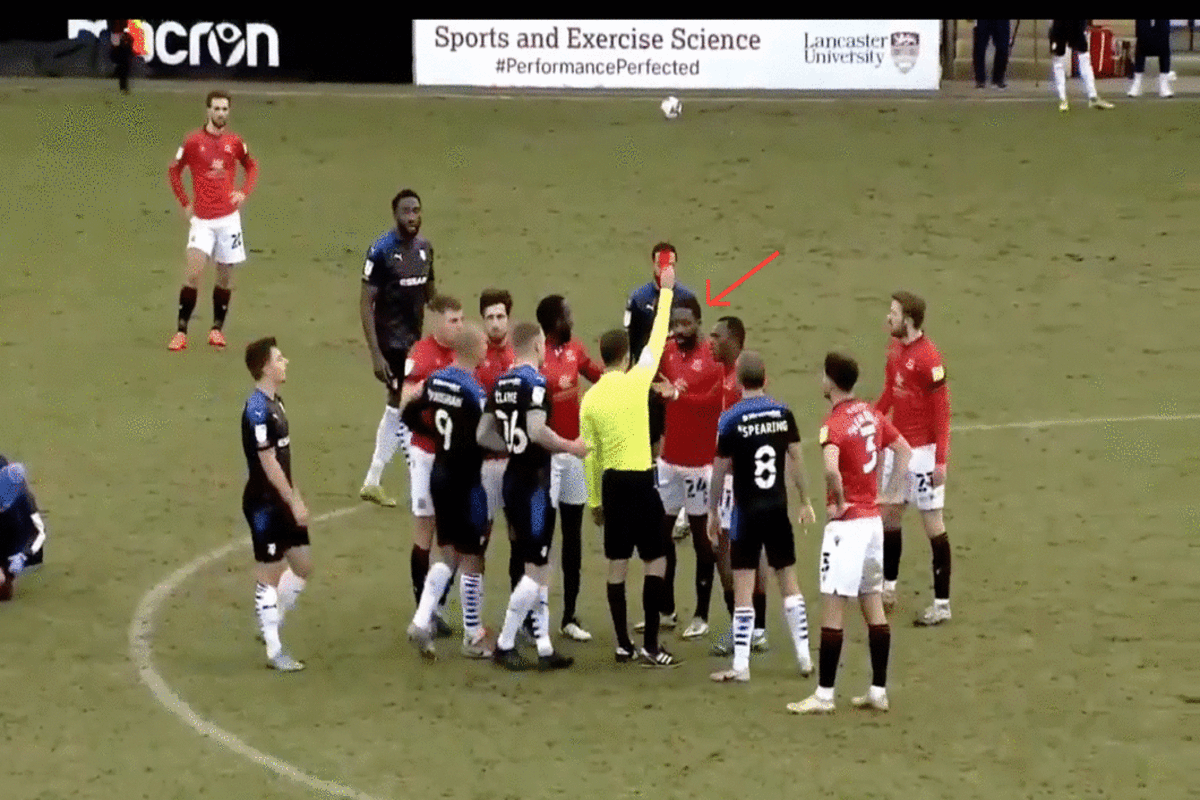 Video - Yann Songo'o sent off after calling opponent faggot