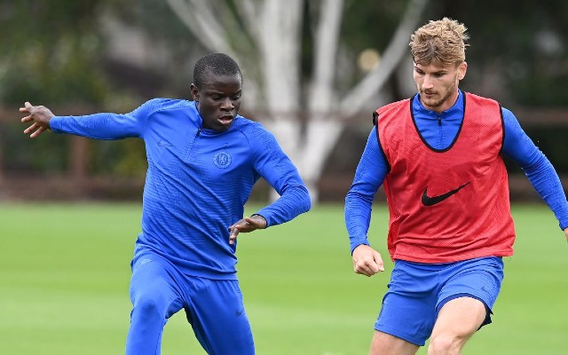 chelsea training kante werner