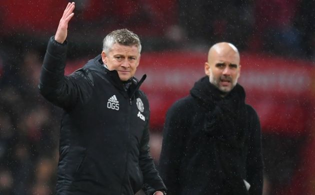 man utd vs man city ole gunnar solskjaer pep guardiola