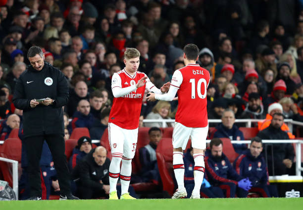 ozil and smith rowe arsenal