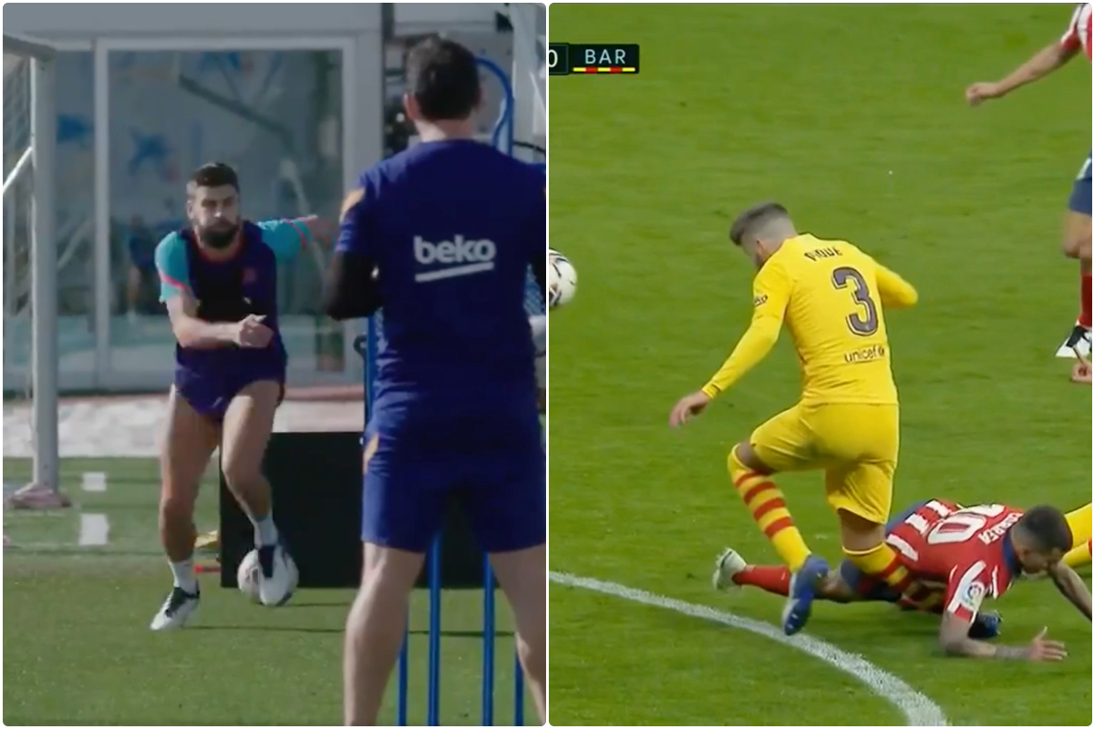 Gerard Pique returns to Barcelona training after knee injury