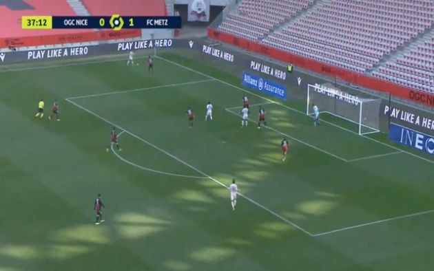 Video - Barcelona ace Todibo misses header and costs Nice goal vs Metz