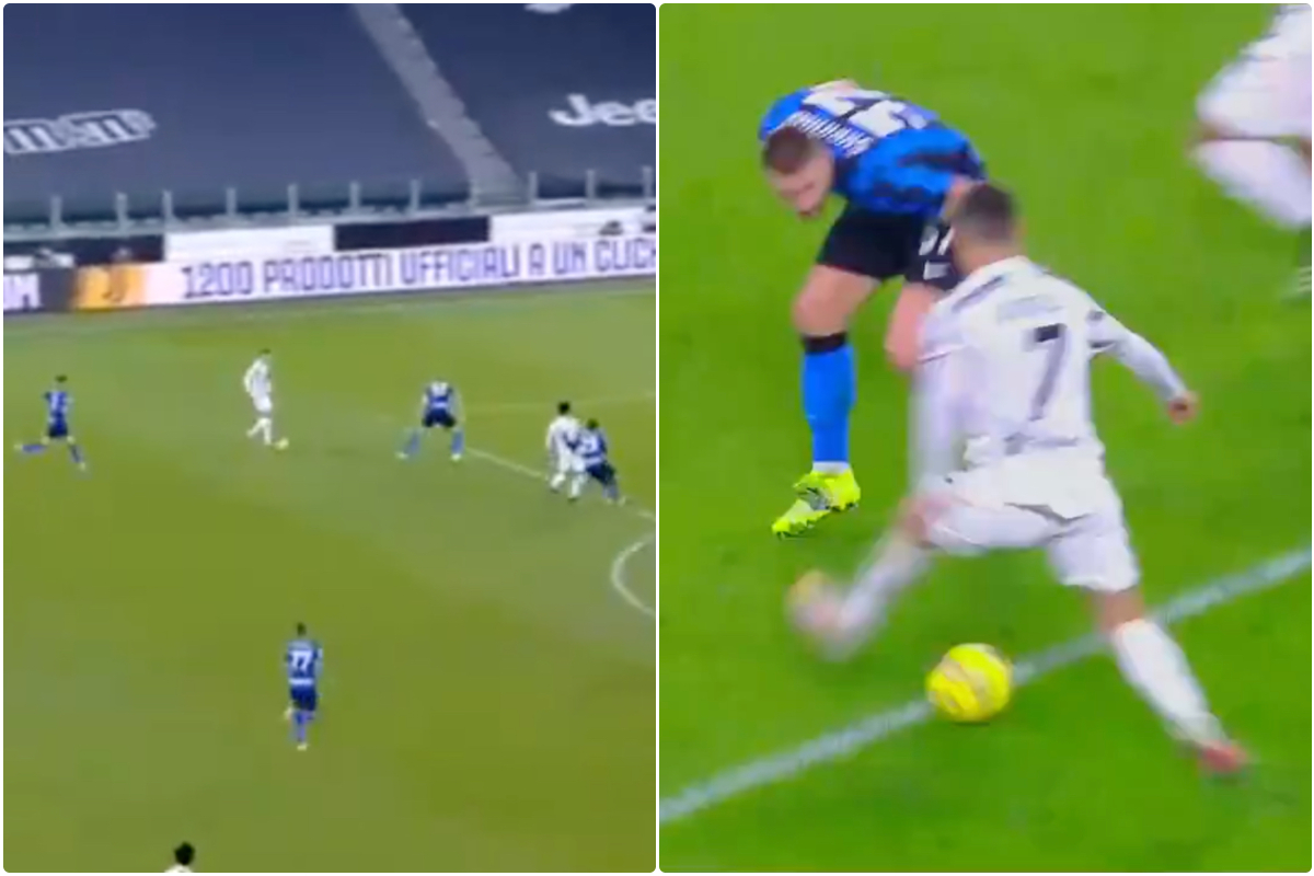 Video - Cristiano Ronaldo skill on Skriniar and chance for Juventus vs Inter Milan