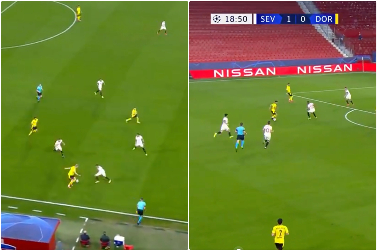 Video - Dahoud scores vs Sevilla after brilliant Haaland work