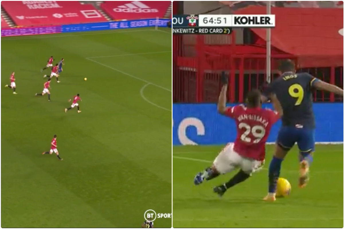 Video - Wan-Bissaka tackle on Ings as Man United hammer Southampton