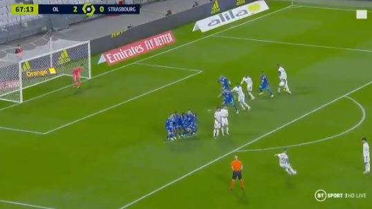 depay superb free kick