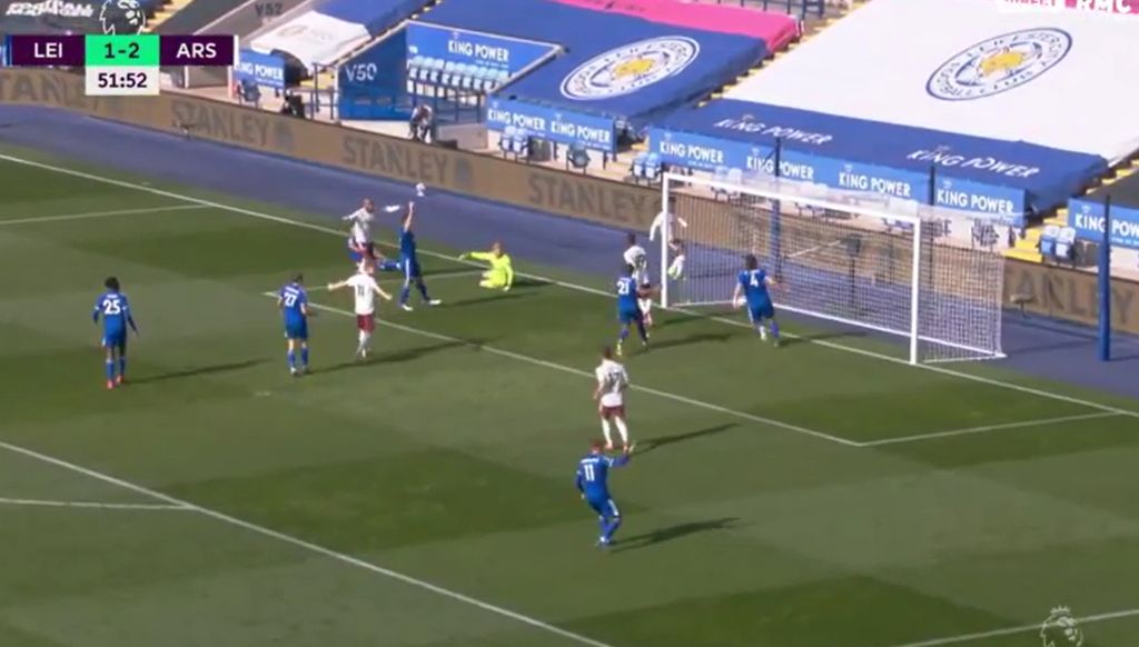pepe 3-1 vs leicester
