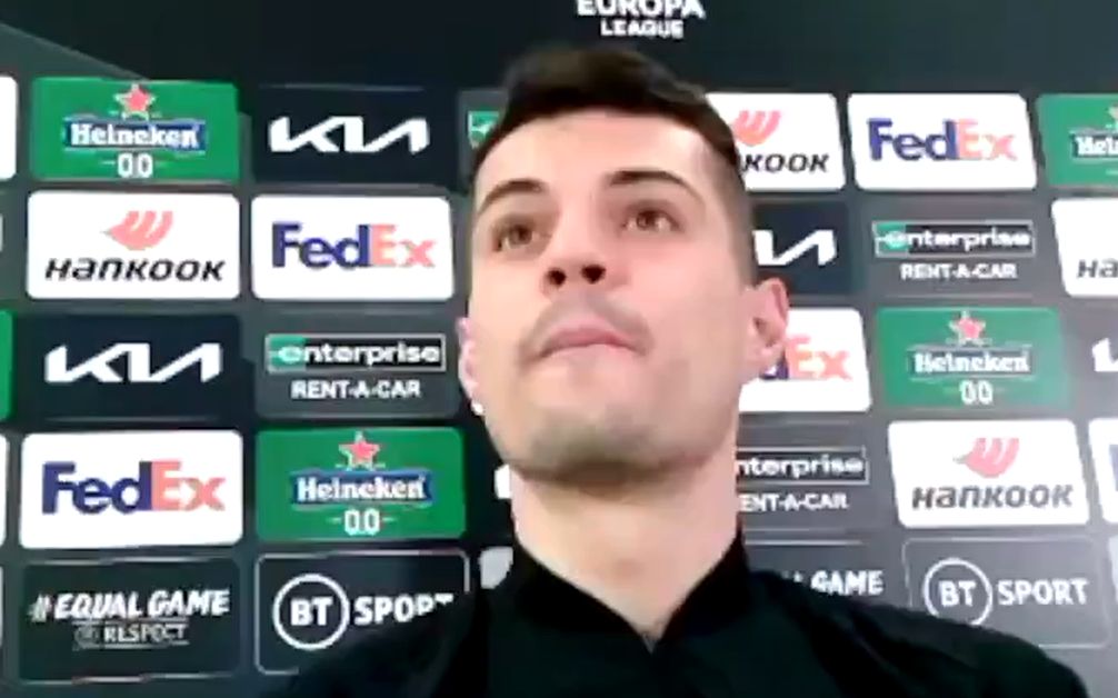 xhaka at press conference