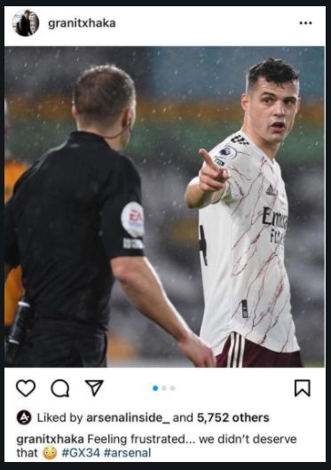 xhaka deleted instagram post