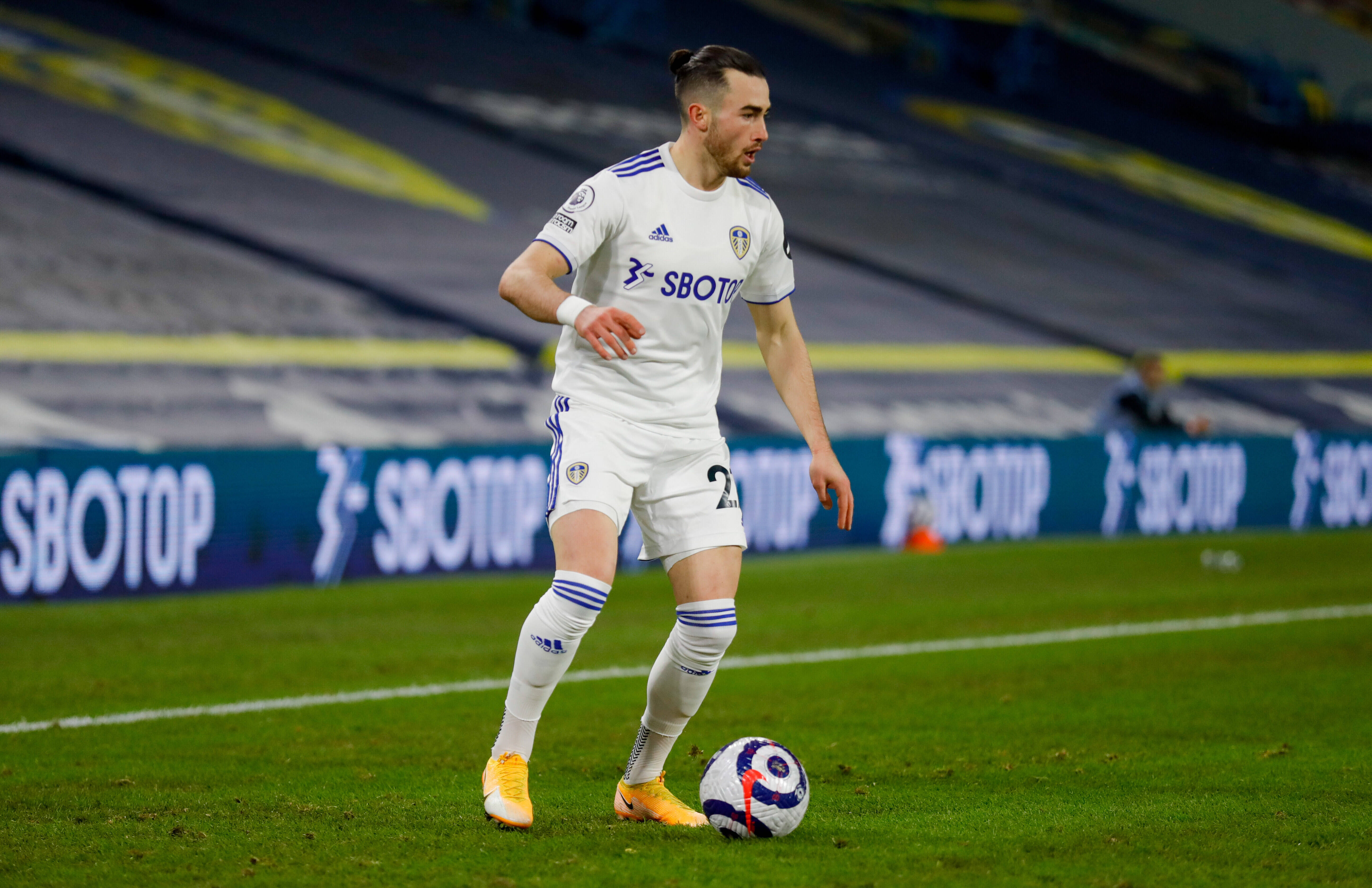 Jack Harrison in action for Leeds in the Premier League Jack Harrison in action for Leeds in the Premier League