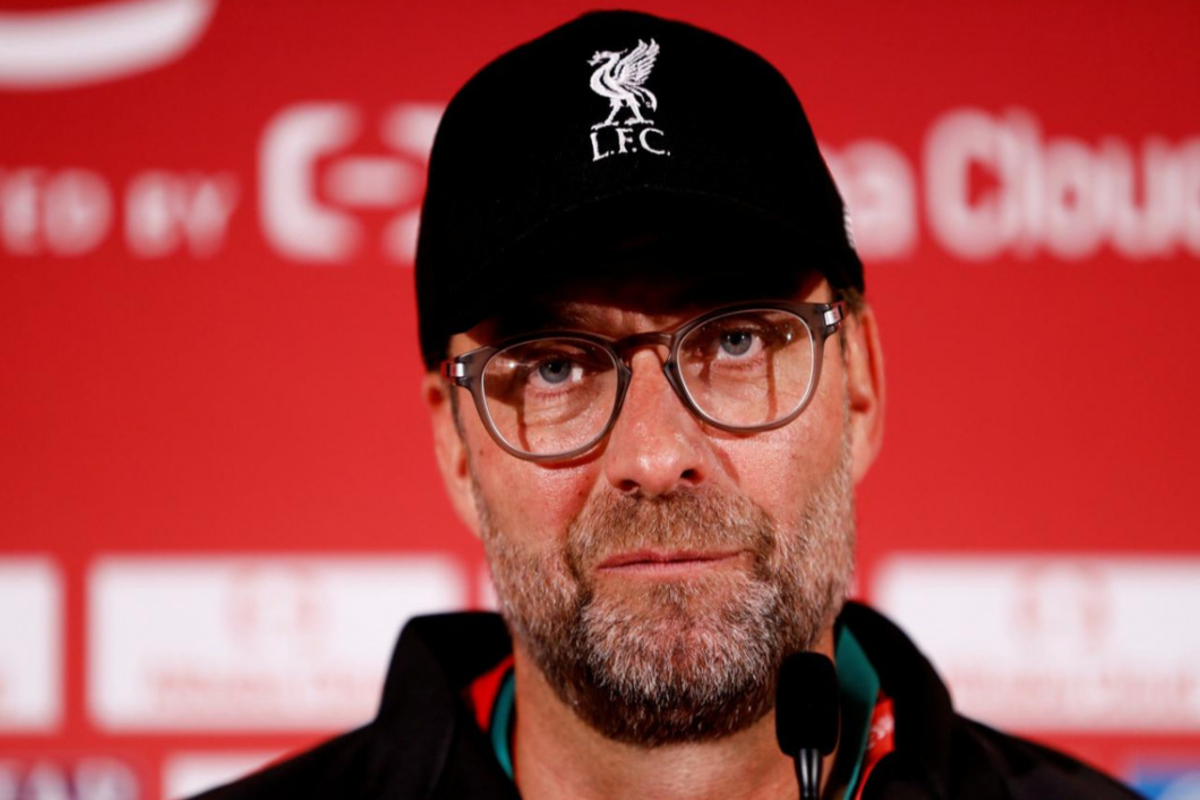 Jurgen Klopp blank in press conference for Liverpool
