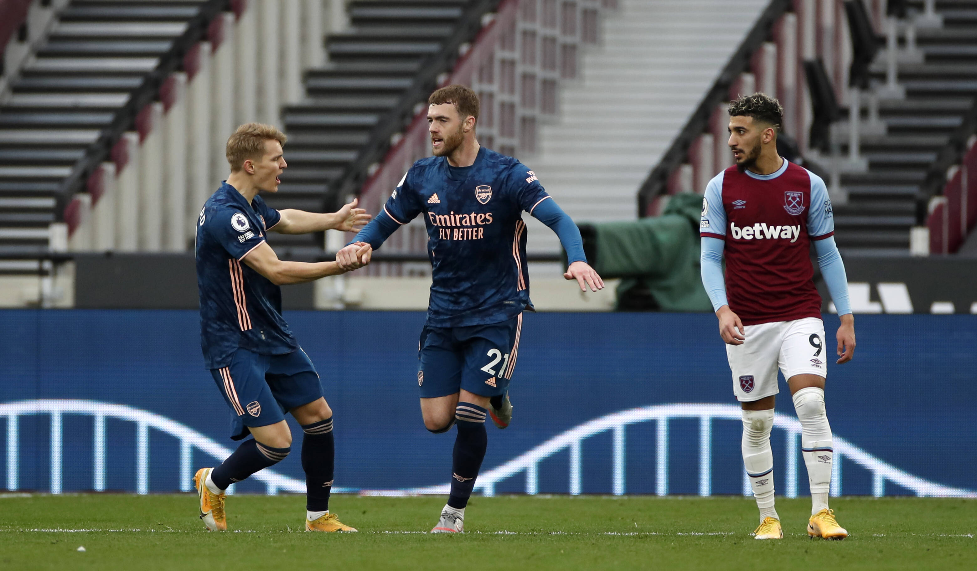 Martin Odegaard and Calum Chambers for Arsenal vs West Ham
