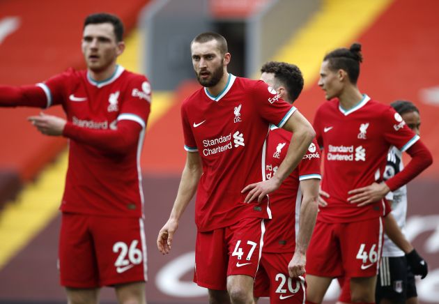Nat Phillips concentrates for Liverpool