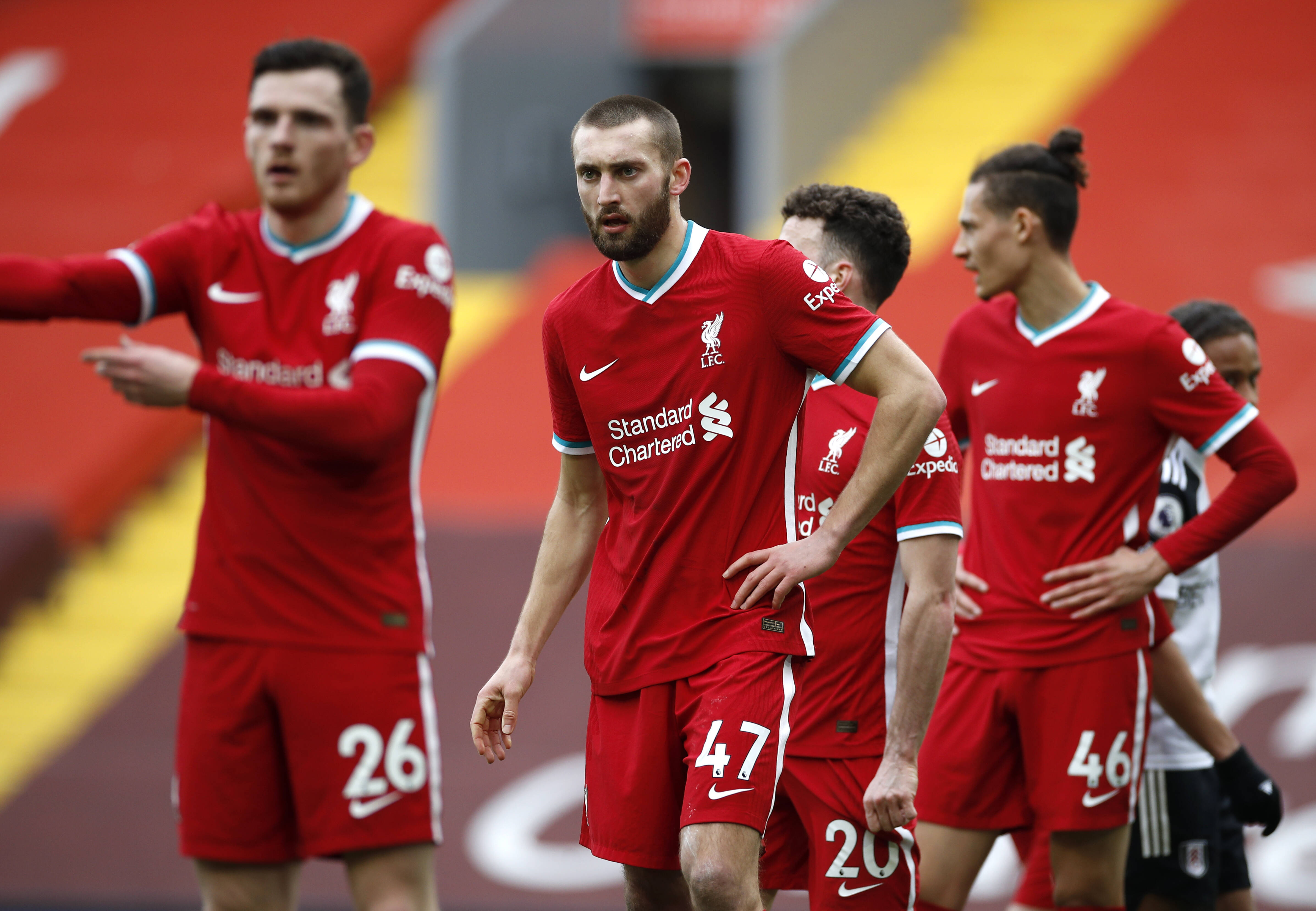 Nat Phillips concentrates for Liverpool
