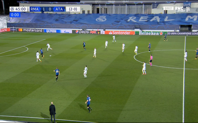 Video - Halftime whistle blown as Muriel is through vs Real Madrid