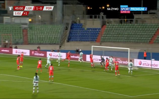 Video - Jota scores header for Portugal vs Luxembourg