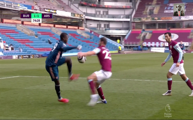 Video - Pieters first handball claim from Arsenal vs Burnley