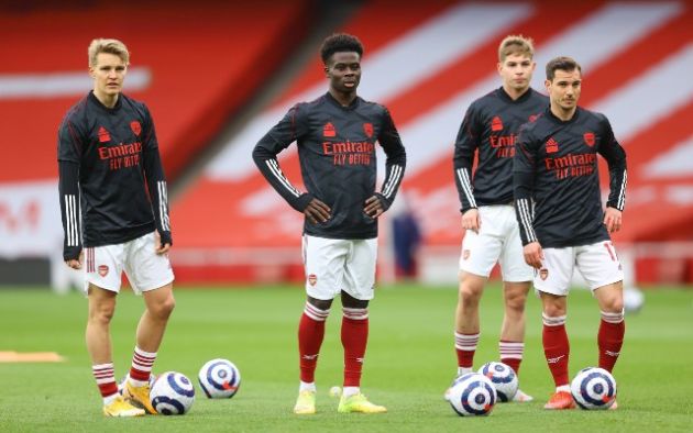 arsenal odegaard saka smith rowe soares