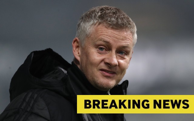 breaking news man utd ole solskjaer