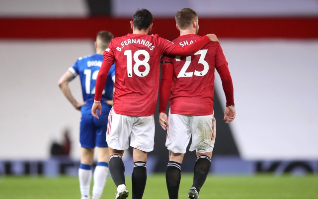 bruno fernandes and luke shaw man utd