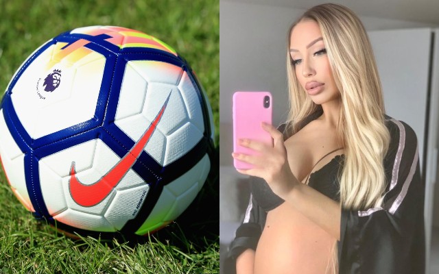 football and model