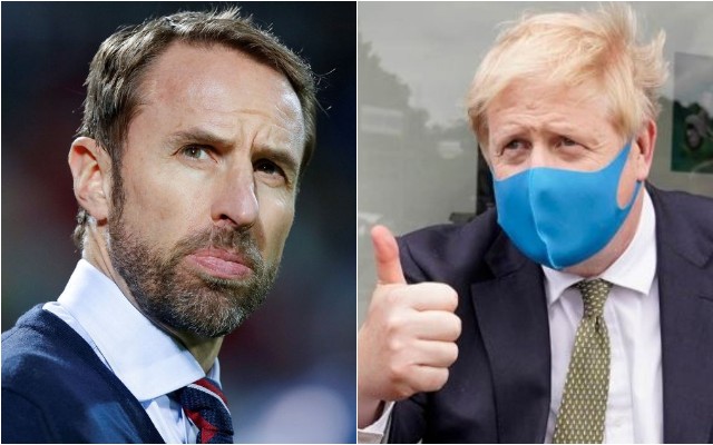 gareth southgate and boris johnson