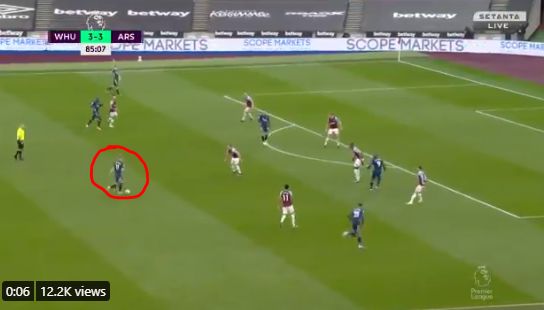 odegaard vs west ham
